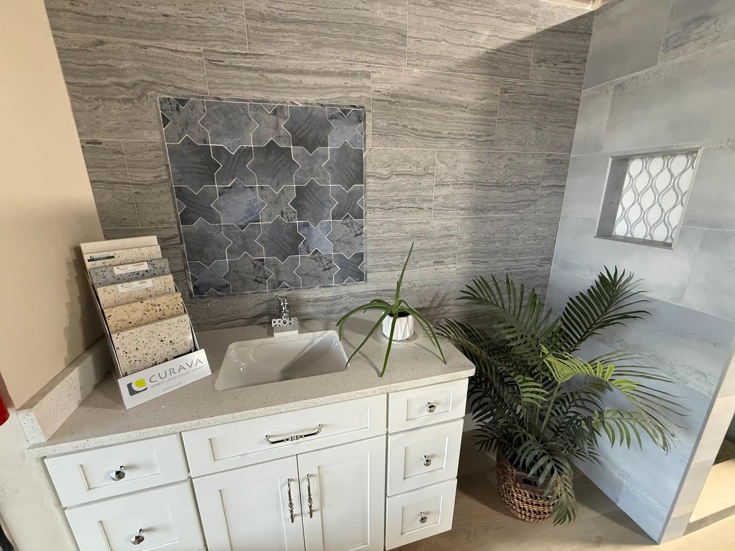 J&A Stone Designs Lakeland countertop sample display