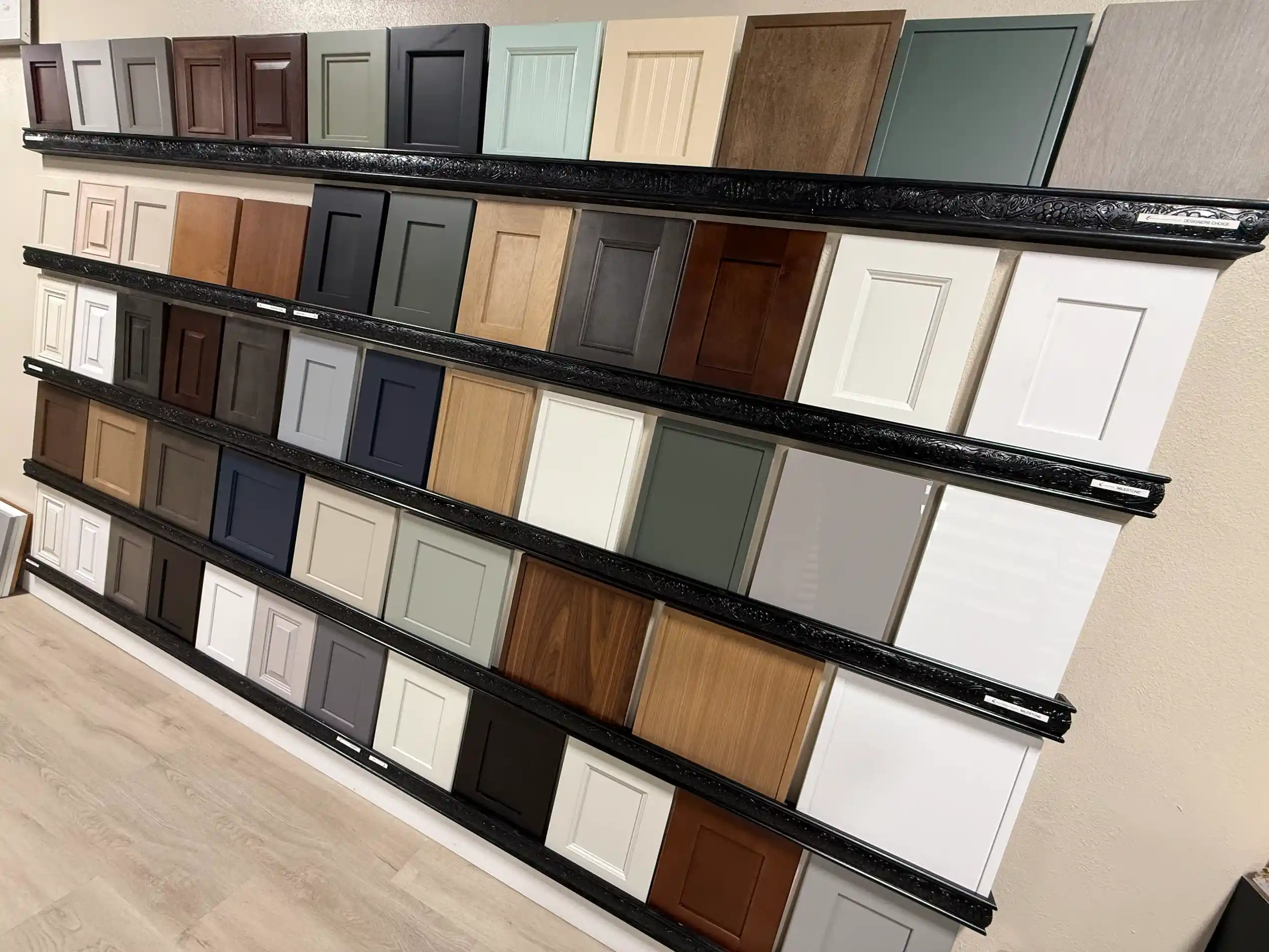 J&A Stone Designs Lakeland showroom quartz slab samples