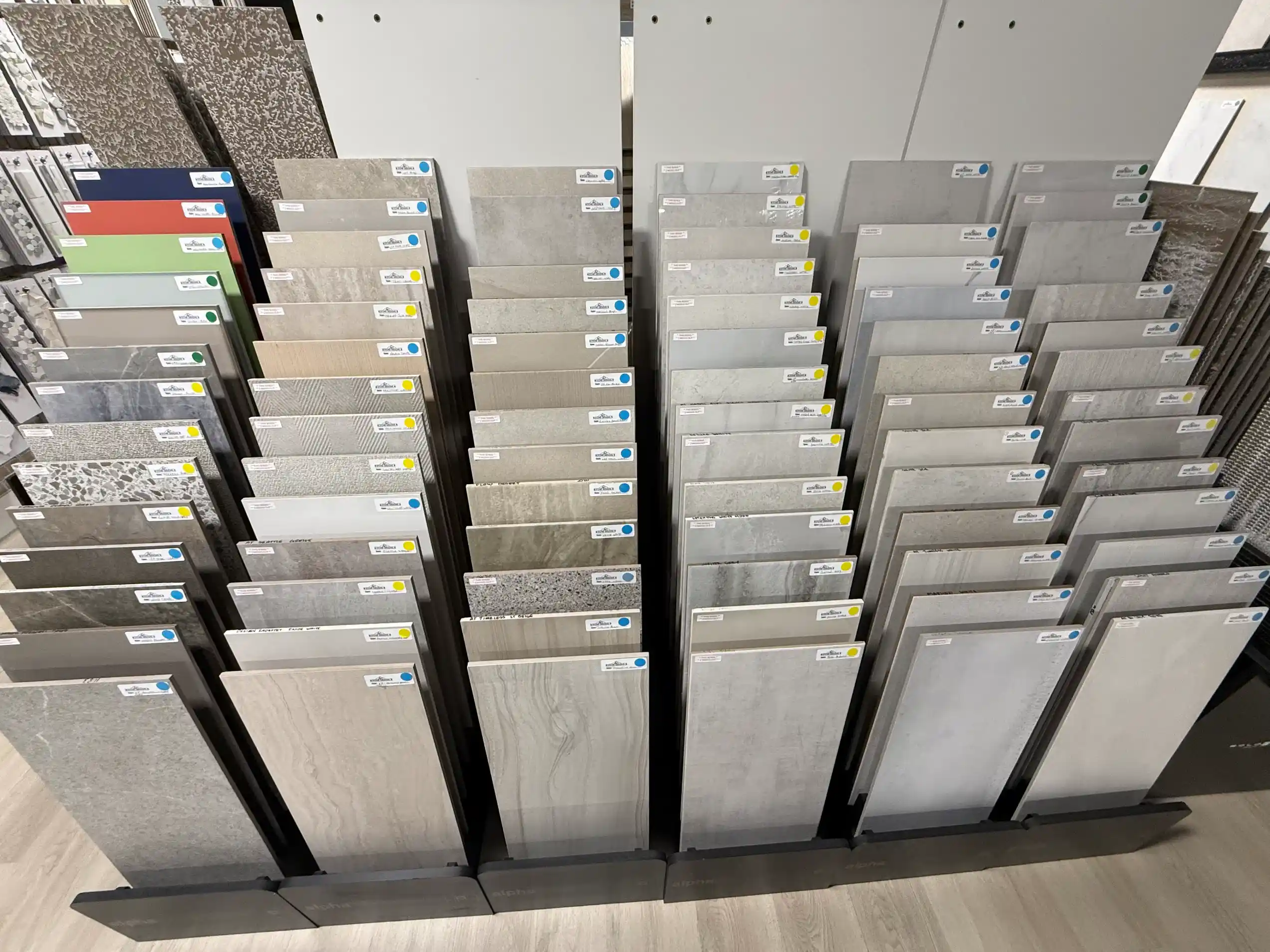 J&A Stone Designs Lakeland showroom countertop samples