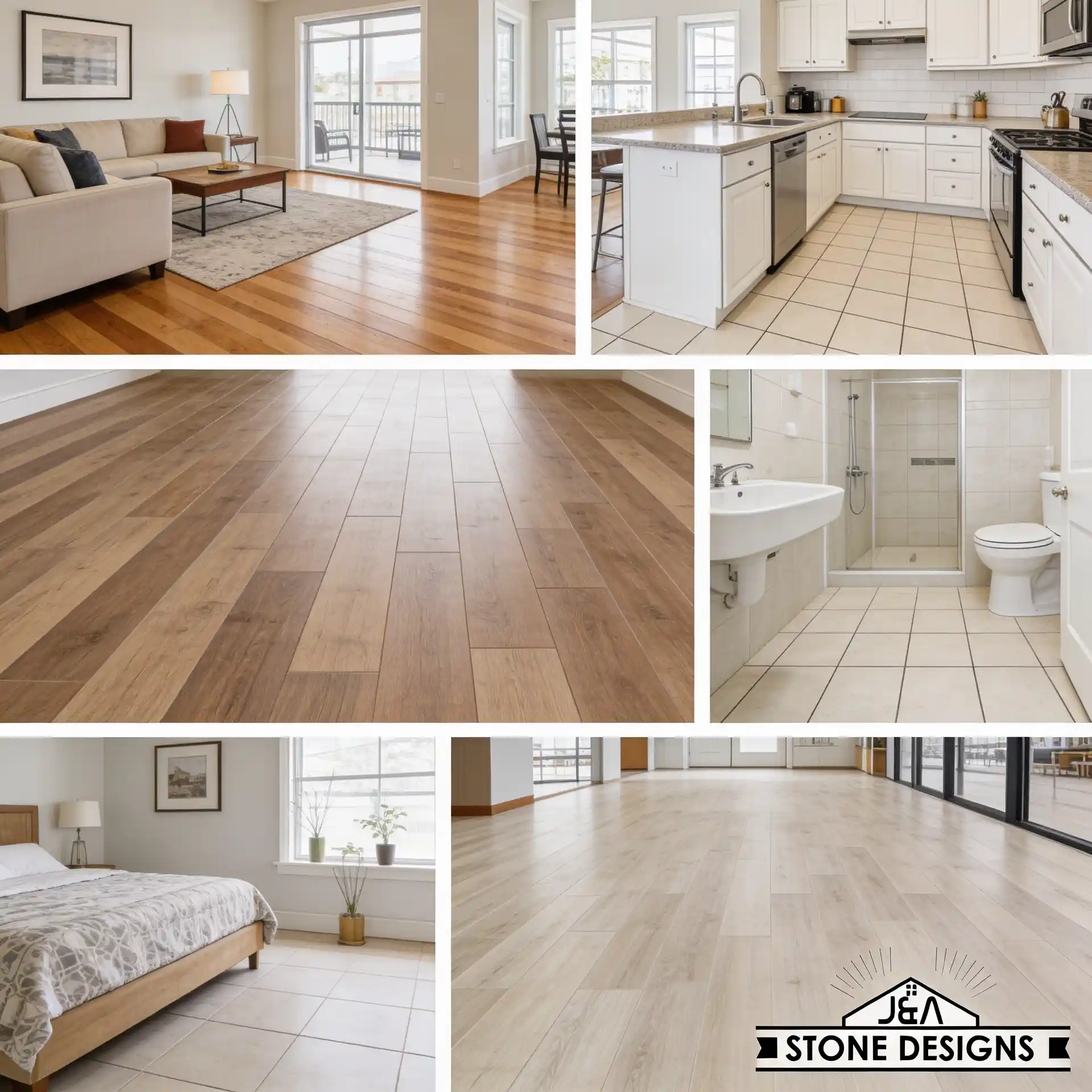 Flooring craftsmanship and detail work by J&A Stone Designs