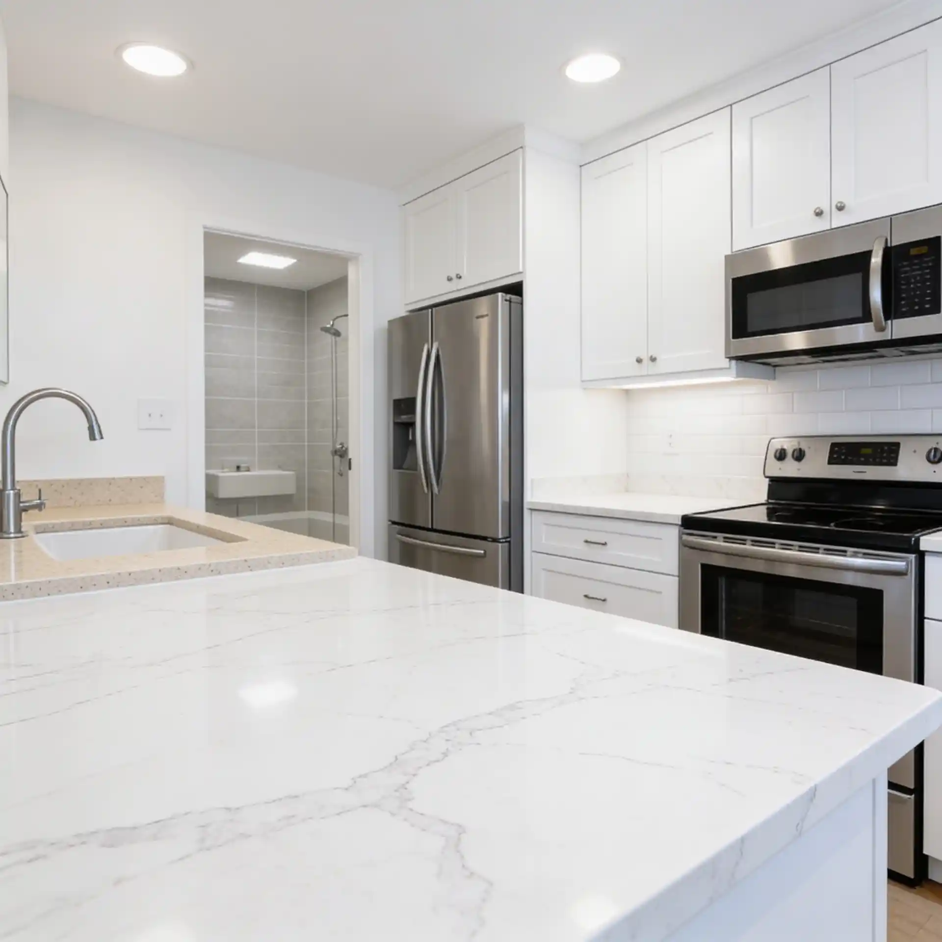 Quartz countertop sample