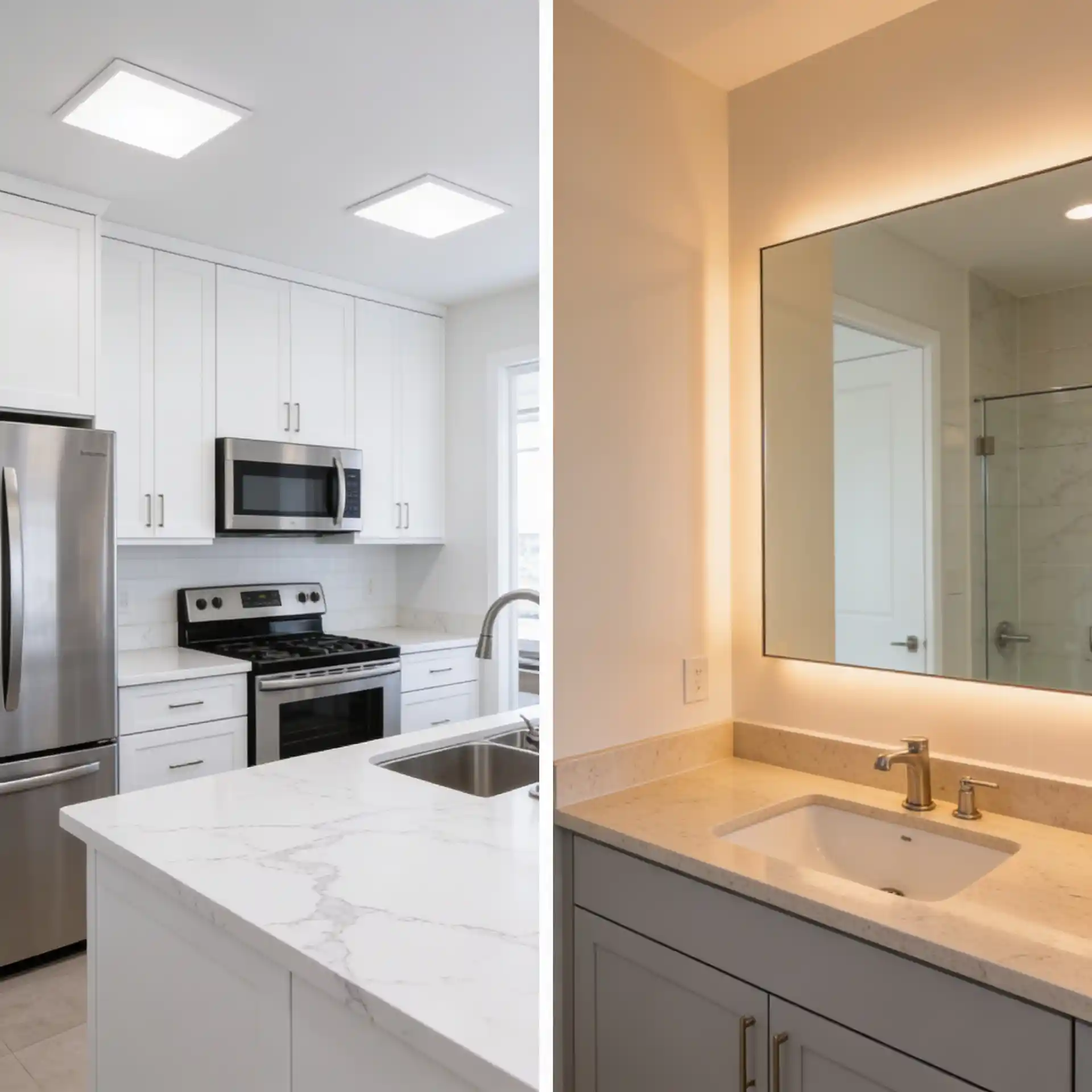 Quartz countertop installation by J&A Stone Designs